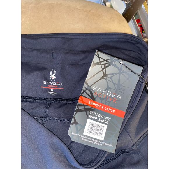 NWOT $88 Spyder Active Ladies XL STYLE #SP6005 Black Drawstring Pants Pockets - Picture 7 of 12
